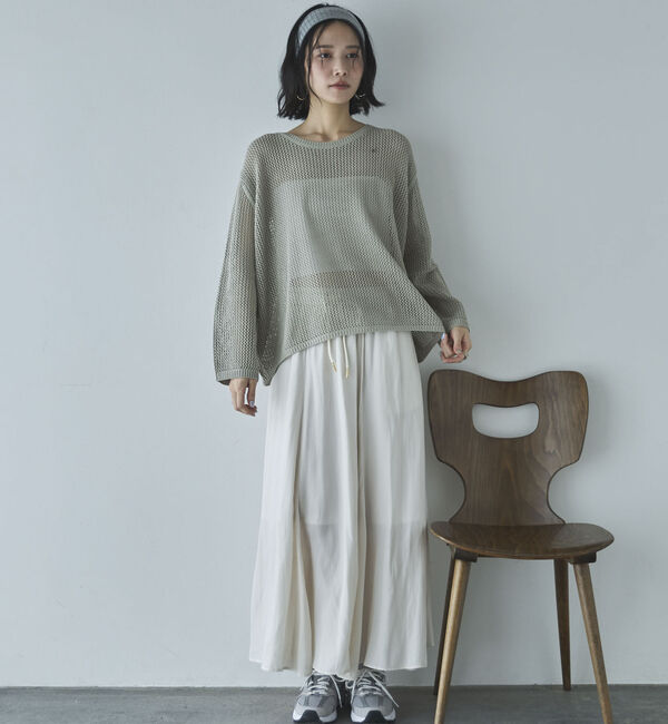 Doux archives「とろみサテンギャザースカート」|スカート|