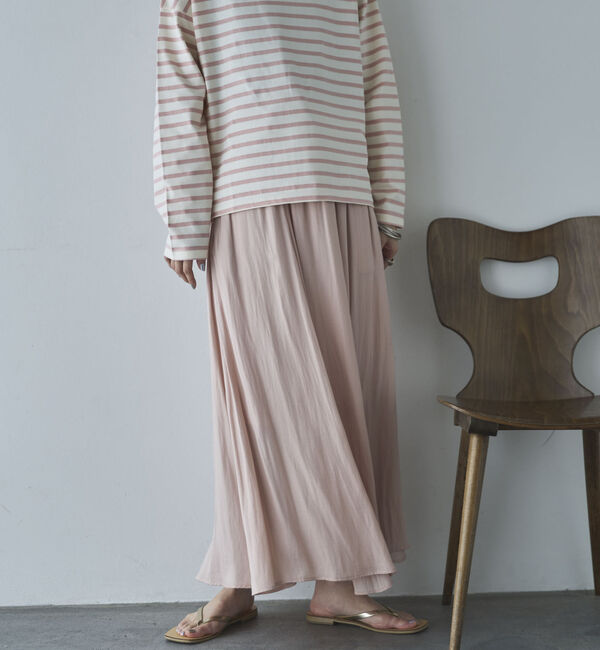 Doux archives「とろみサテンギャザースカート」|スカート|