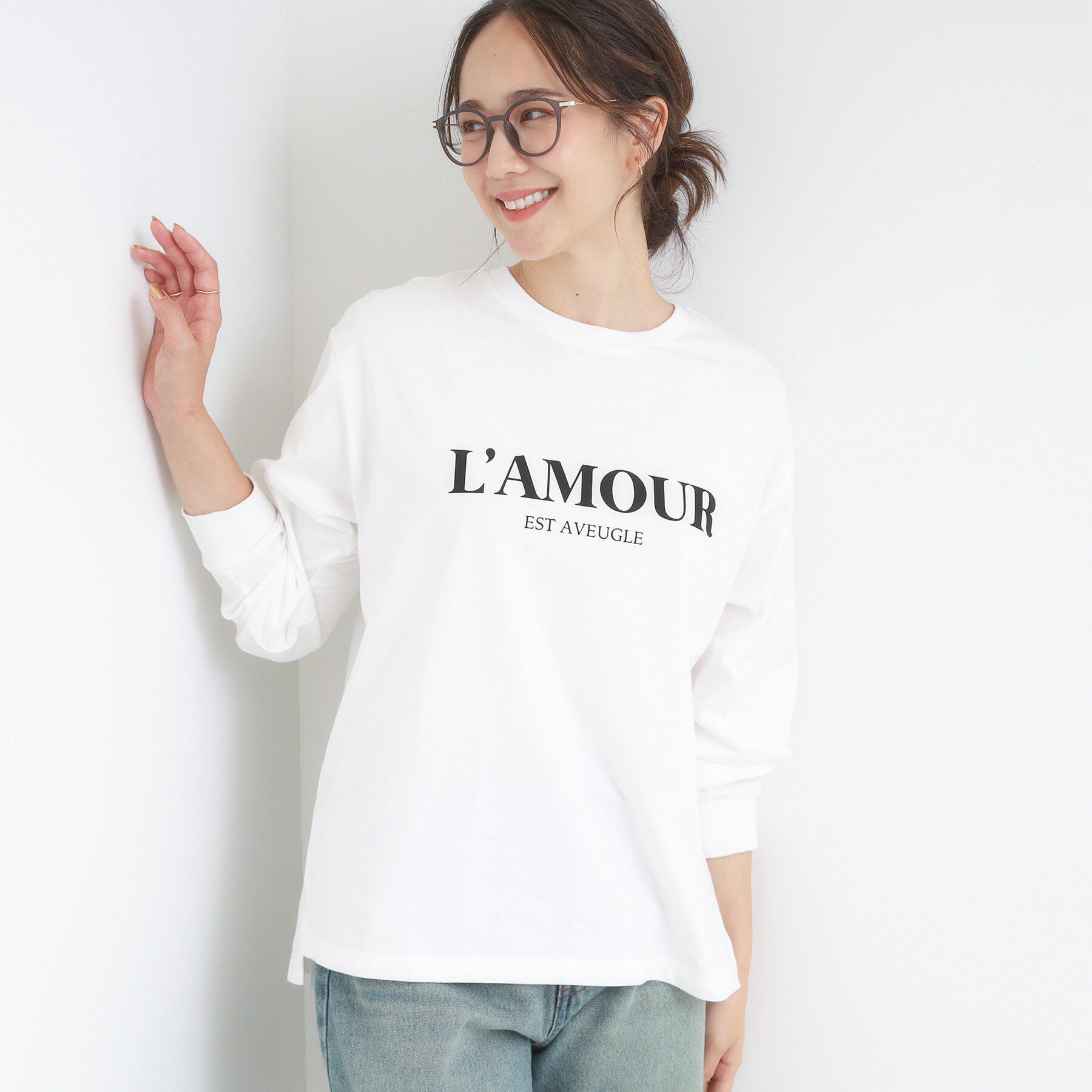 SHOO･LA･RUE「グラフィックアソート ベーシックロンT」|Tシャツ・カットソー|ホワイト(101)