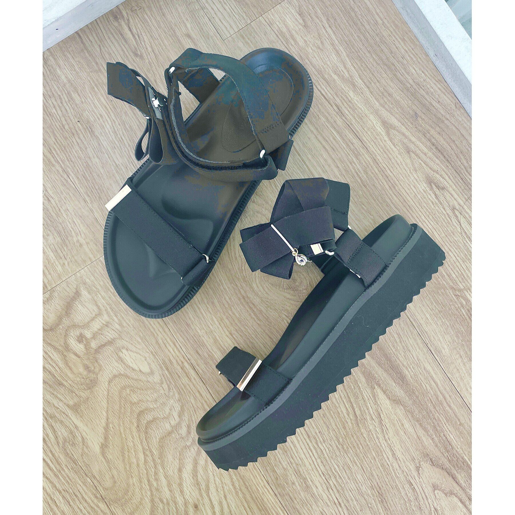 ESPERANZA「リボンフットベッドサンダル」|サンダル|