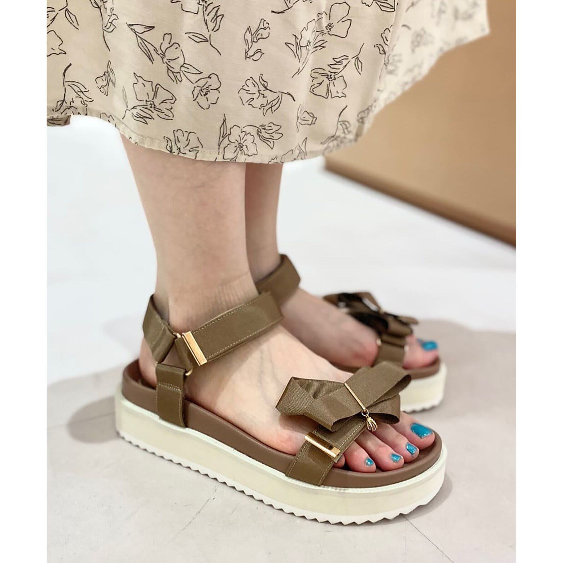 ESPERANZA「リボンフットベッドサンダル」|サンダル|