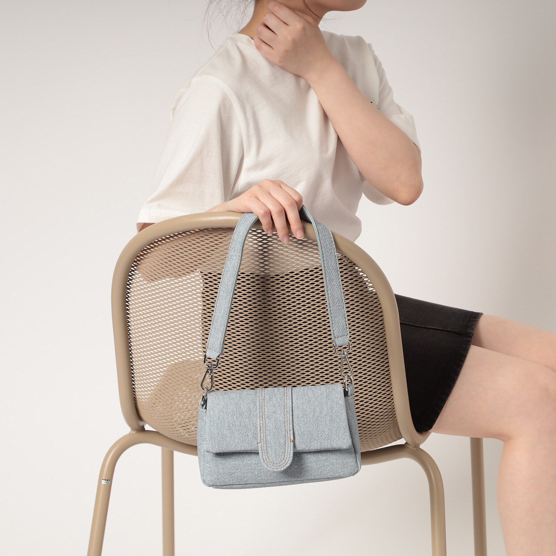 Ober Tashe「デニム風ショルダ－バッグ」|ショルダー・メッセンジャー|