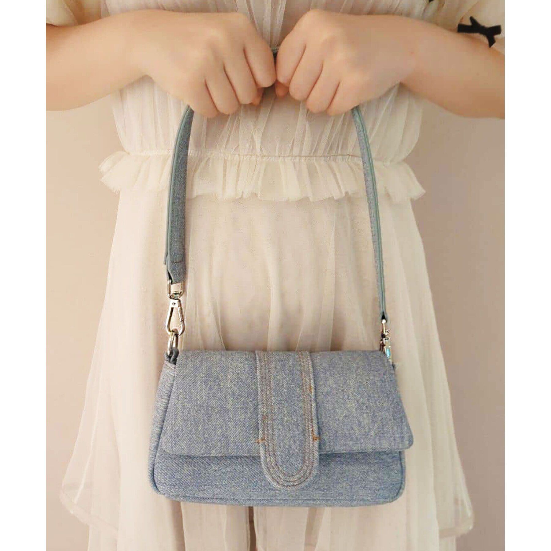 Ober Tashe「デニム風ショルダ－バッグ」|ショルダー・メッセンジャー|