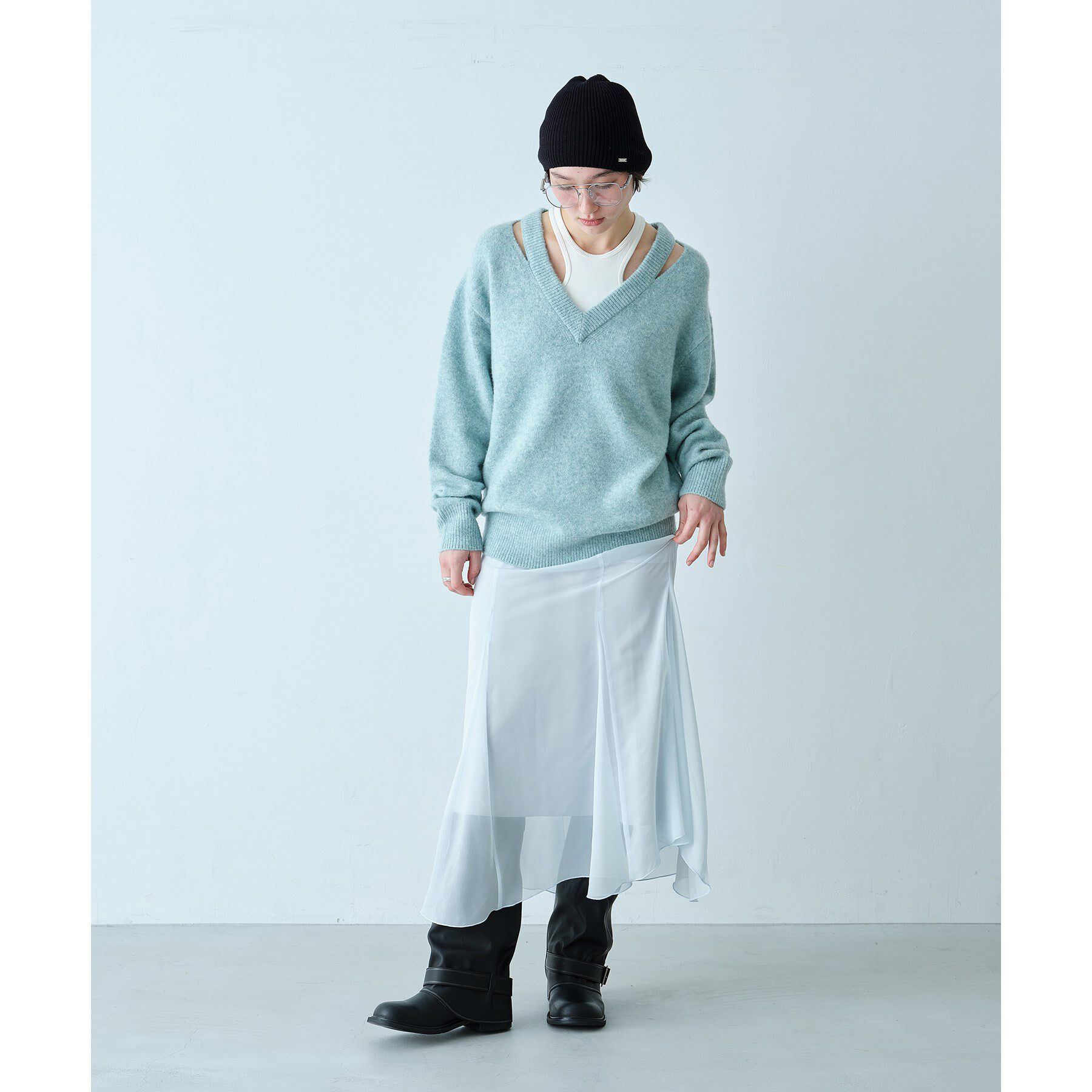 CODE A「slouch volume boots」|ショートブーツ|
