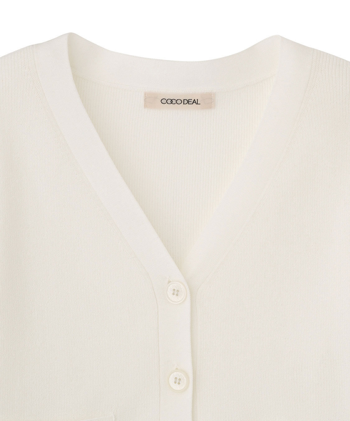 COCO DEAL「片畦Vネックニットカーディガン」|ニット・セーター|