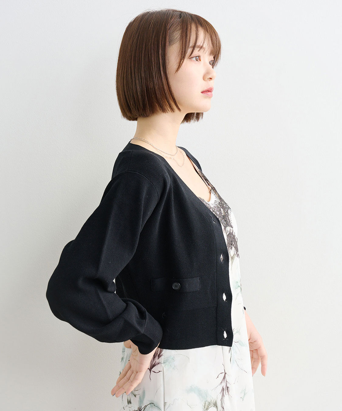 COCO DEAL「片畦Vネックニットカーディガン」|ニット・セーター|