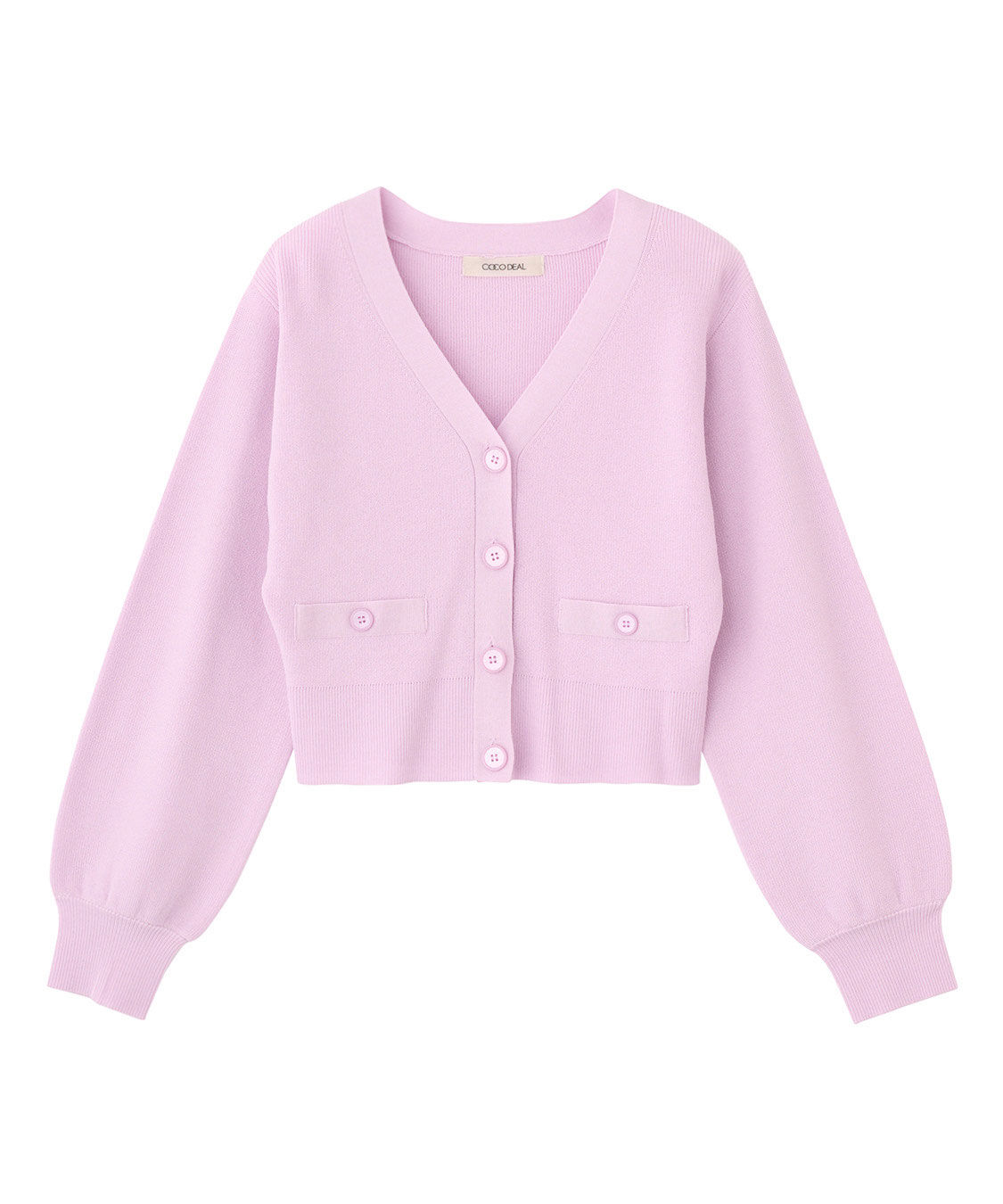 COCO DEAL「片畦Vネックニットカーディガン」|ニット・セーター|