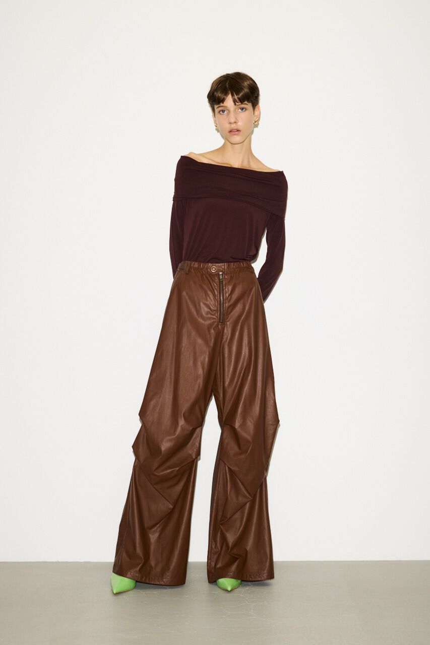 SLY「F／LEATHER LOOSE FLIGHT パンツ」|その他|