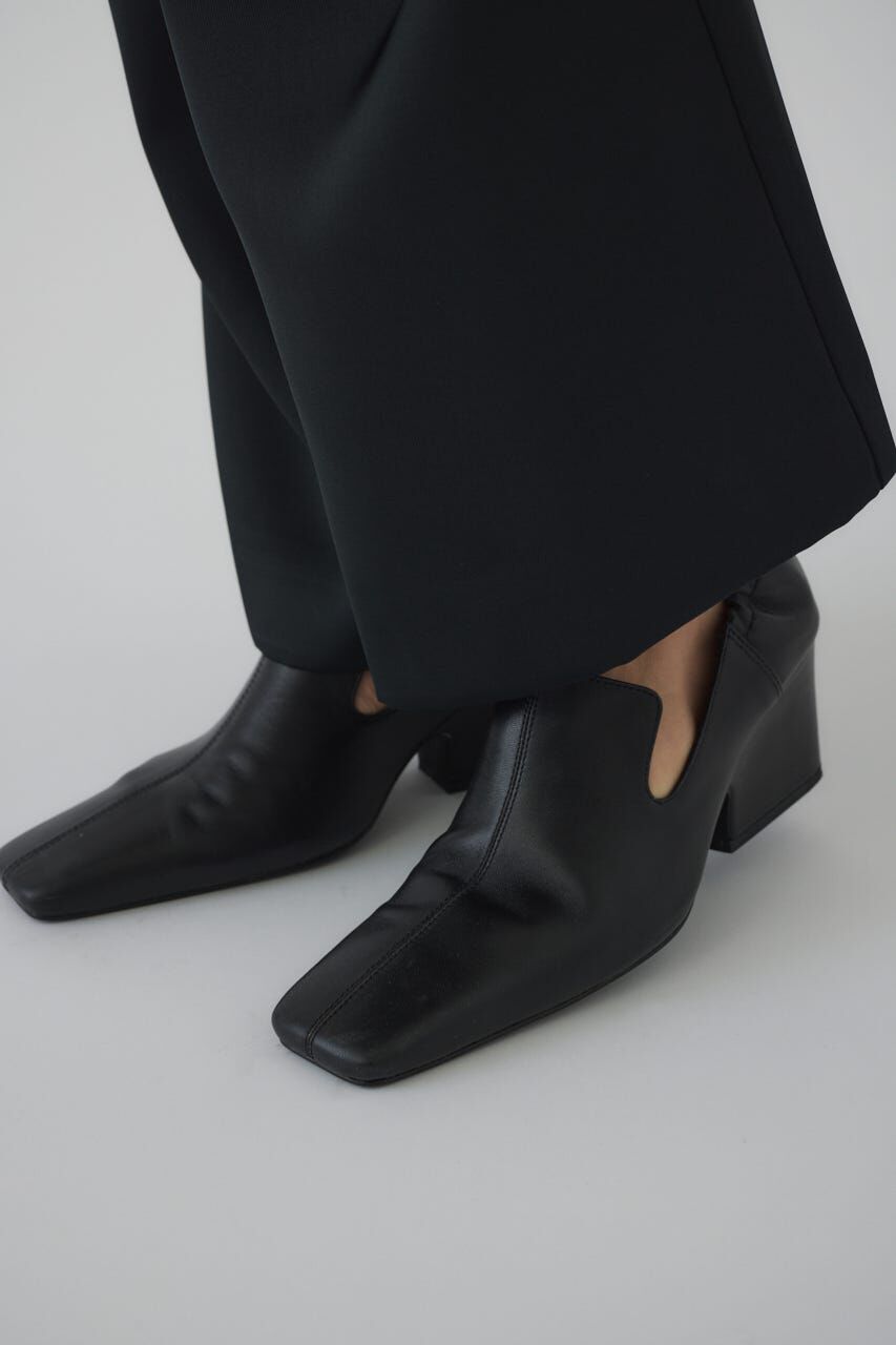 RIM.ARK 「Leather square toe heel」|パンプス|BLK