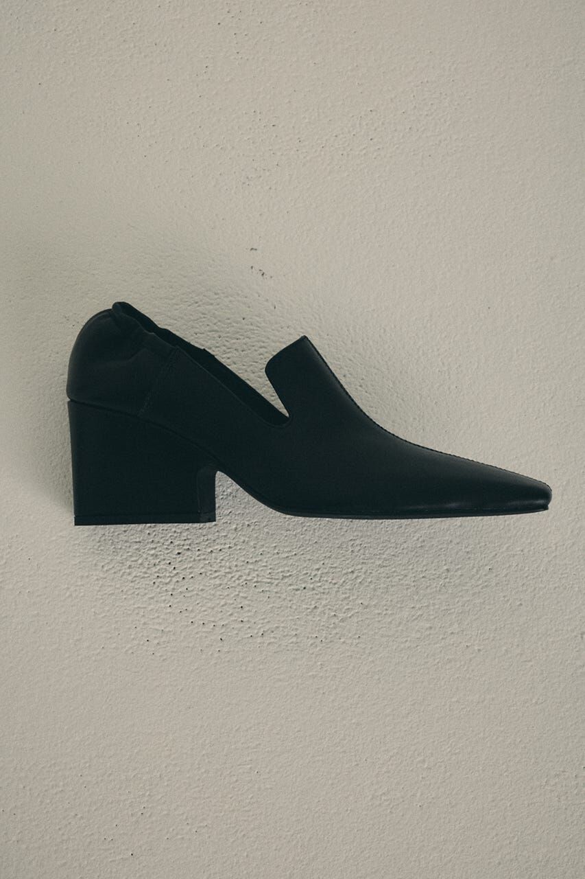 RIM.ARK 「Leather square toe heel」|パンプス|