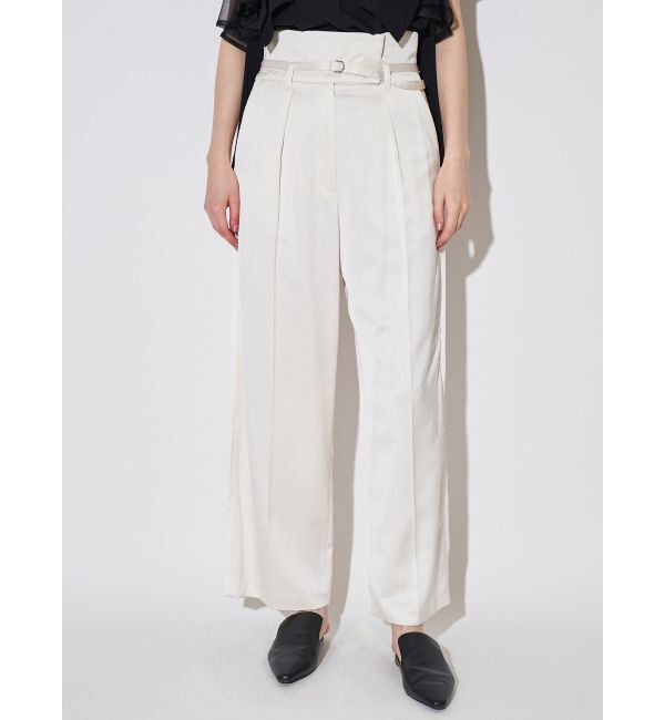 ELENDEEK「BACK SATAIN TUCKED PT」|その他|オフホワイト