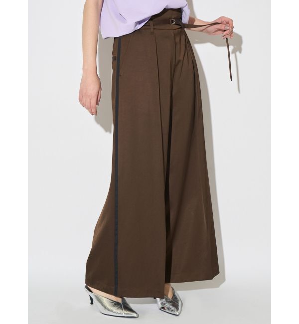 ELENDEEK「BACK SATAIN TUCKED PT」|その他|ブラウン