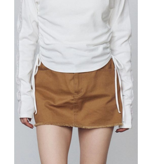 EMODA「ボックスミニスカート」|スカート|ブラウン