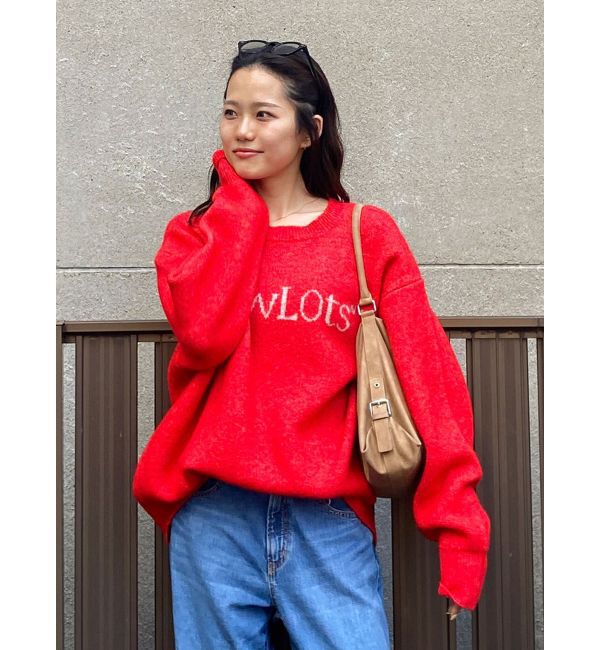 Ungrid「【WEB限定】ロゴルーズニット」|ニット・セーター|