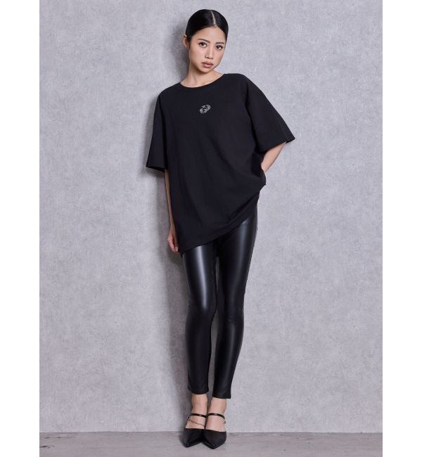 GYDA「ハイウエストBACKクロスフェイクレザーパンツ」|その他|