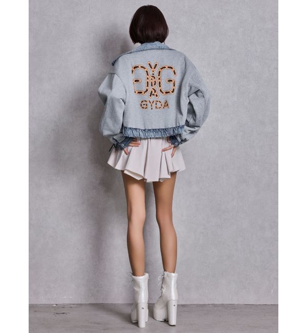 GYDA「reversible chain Symmetry GYDAショートデニムGジャン」|ブルゾン・スタジャン|