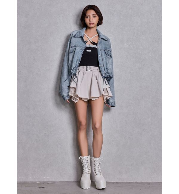 GYDA「reversible chain Symmetry GYDAショートデニムGジャン」|ブルゾン・スタジャン|