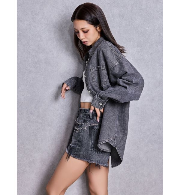 GYDA「CROSS POINTケミカルデニムシャツ」|シャツ・ブラウス|