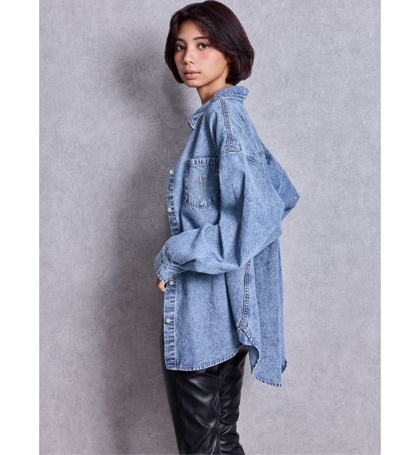 GYDA「CROSS POINTケミカルデニムシャツ」|シャツ・ブラウス|