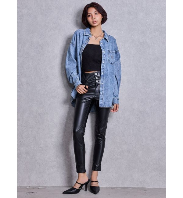 GYDA「CROSS POINTケミカルデニムシャツ」|シャツ・ブラウス|