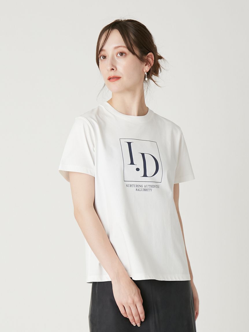 FRAY I.D「I.DロゴプリントTシャツ／ウォッシャブル・防シワ」|Tシャツ・カットソー|
