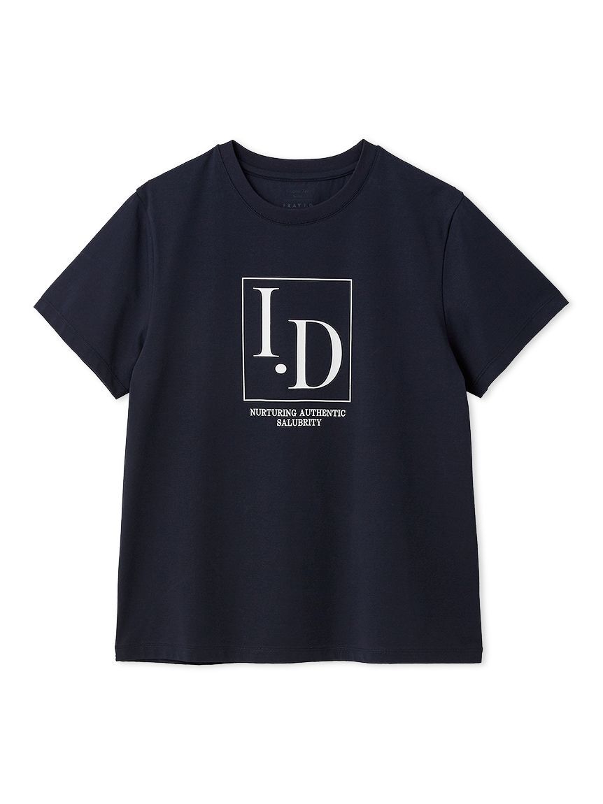 FRAY I.D「I.DロゴプリントTシャツ／ウォッシャブル・防シワ」|Tシャツ・カットソー|NVY