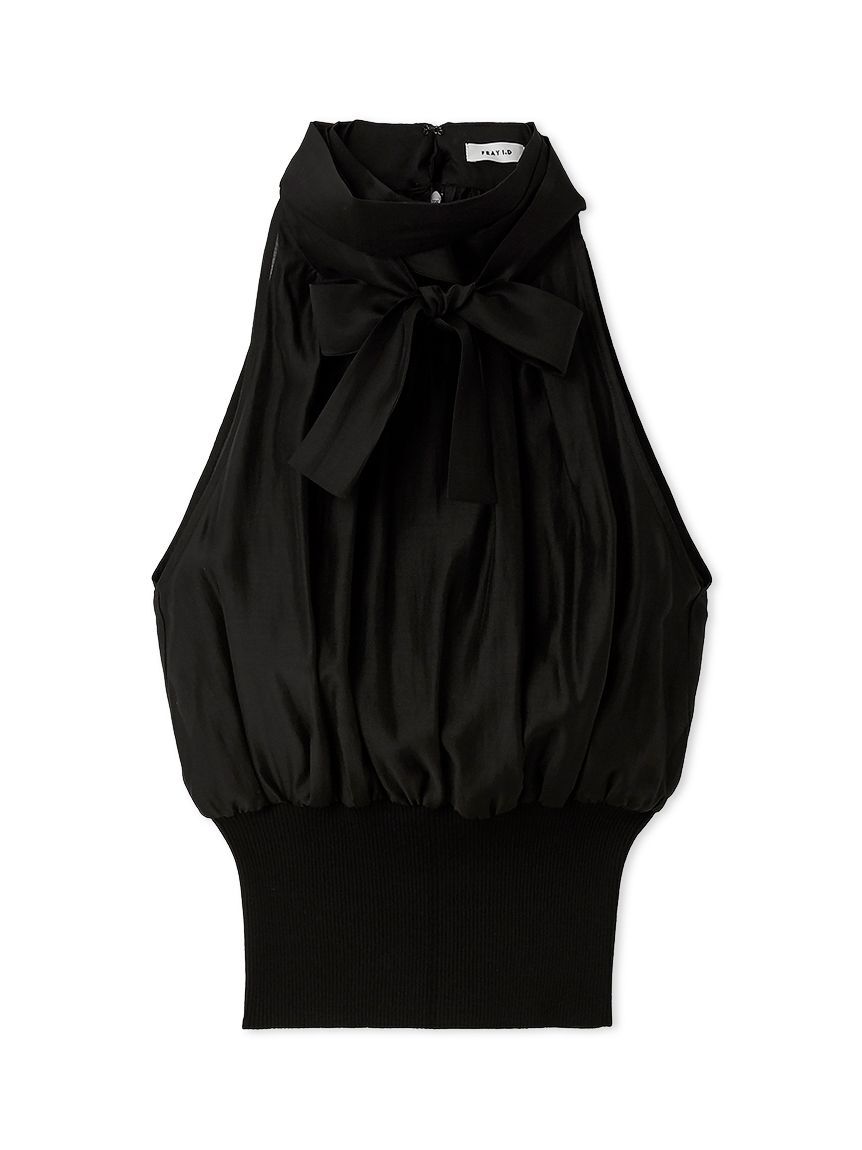 FRAY I.D「ウエストリブホルターネックトップス」|Tシャツ・カットソー|BLK