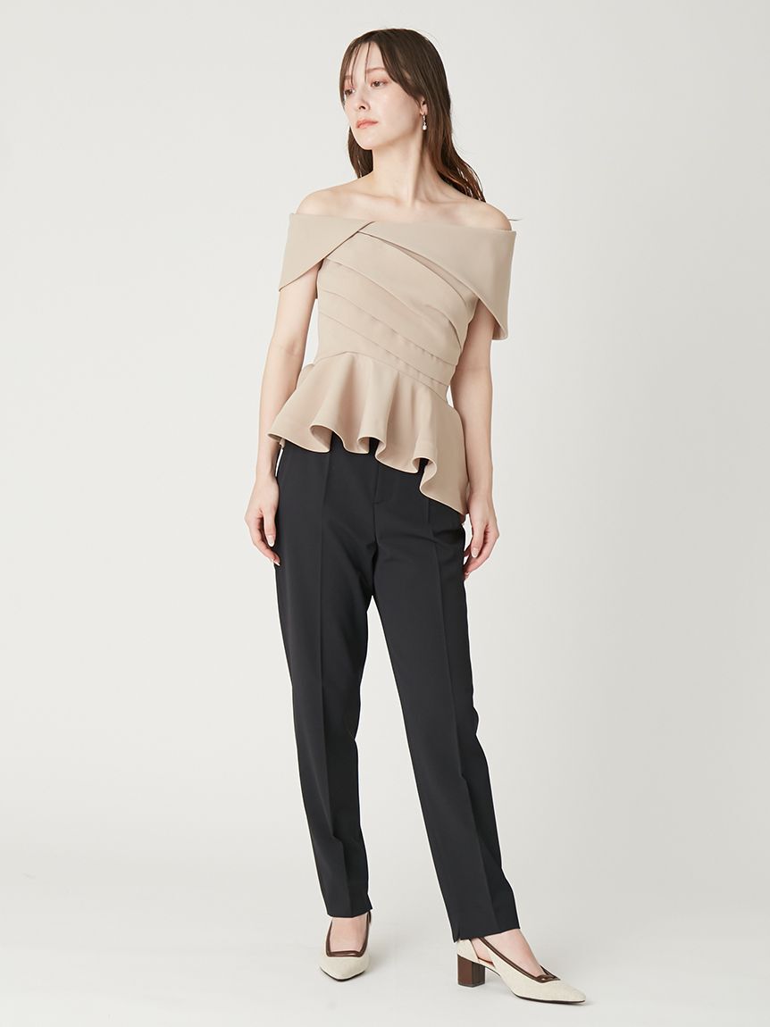 FRAY I.D「サイドスリットテーパードパンツ」|チノ|