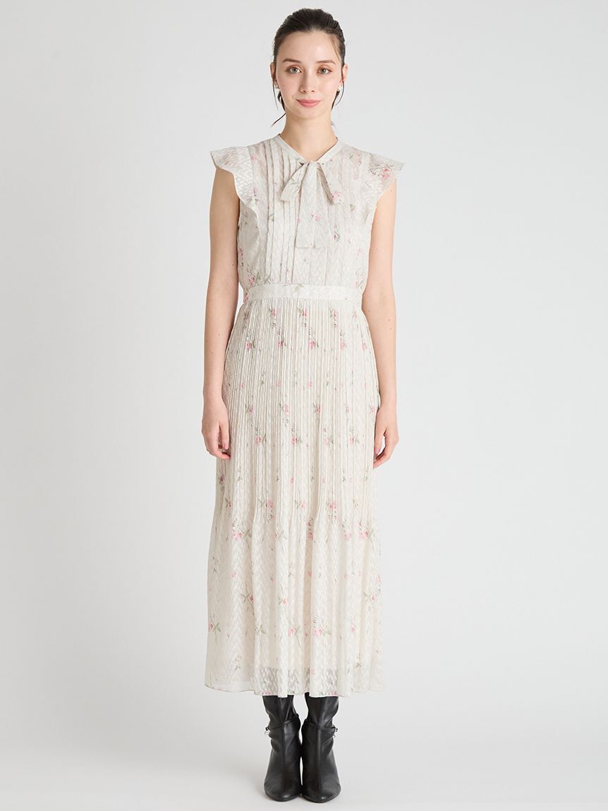 CELFORD「【CELFORD&times;P.J. REDOUTEコラボ】 Rosaボウタイワンピース」|ワンピース|