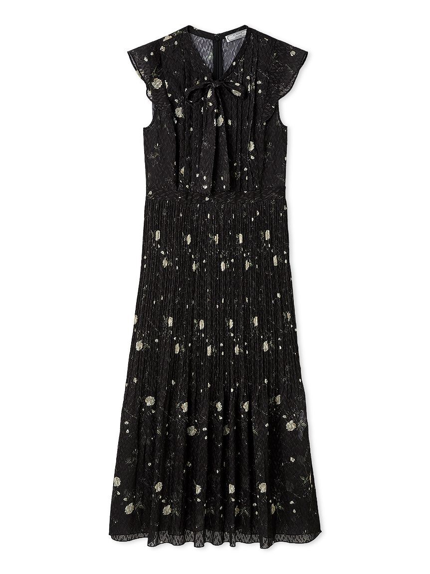 CELFORD「【CELFORD&times;P.J. REDOUTEコラボ】 Rosaボウタイワンピース」|ワンピース|BLK