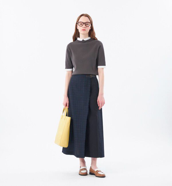 MACKINTOSH PHILOSOPHY「バスケットチェックサイドベルトスカート」|スカート|