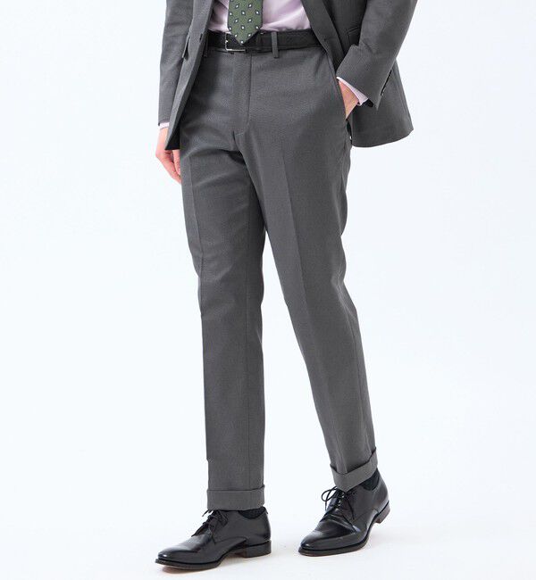 MACKINTOSH PHILOSOPHY「トロッター トラウザーズ #000（ナンバーゼロ）バーズアイストレッチ リサイクル」|スラックス|グレー