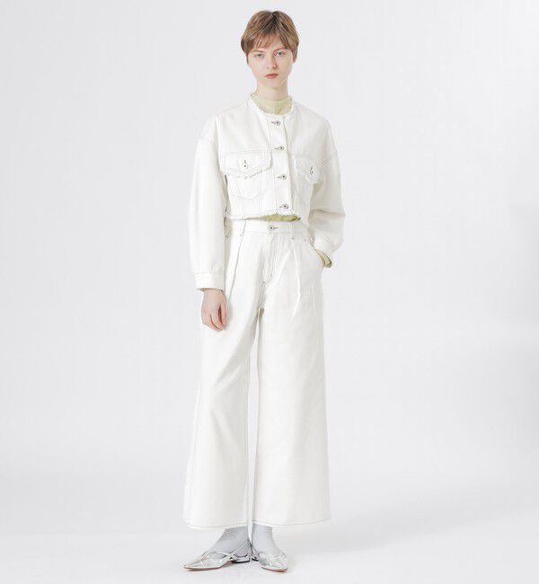  「サイドフリンジワイドデニム」|デニム|