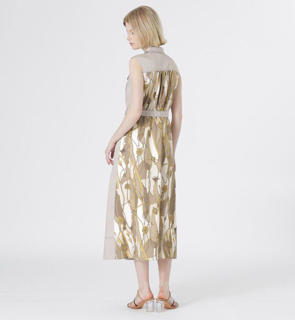  「バックスカーフノースリーブワンピース」|ワンピース|