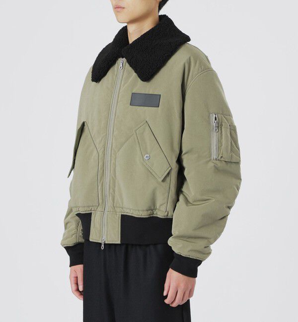  「ボアカラーフライトブルゾン」|ブルゾン・スタジャン|