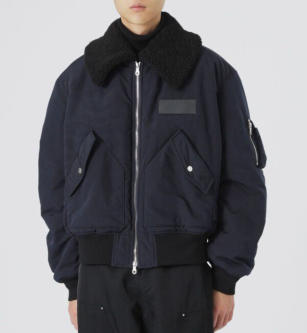  「ボアカラーフライトブルゾン」|ブルゾン・スタジャン|