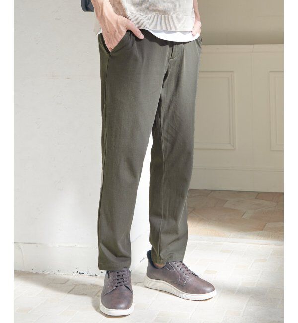 ikka「【雑誌MonoMax5月号掲載】GOKU楽パンツ EASY STRETCH 冷感アンクル「小泉孝太郎さん着用モデル」」|スラックス|