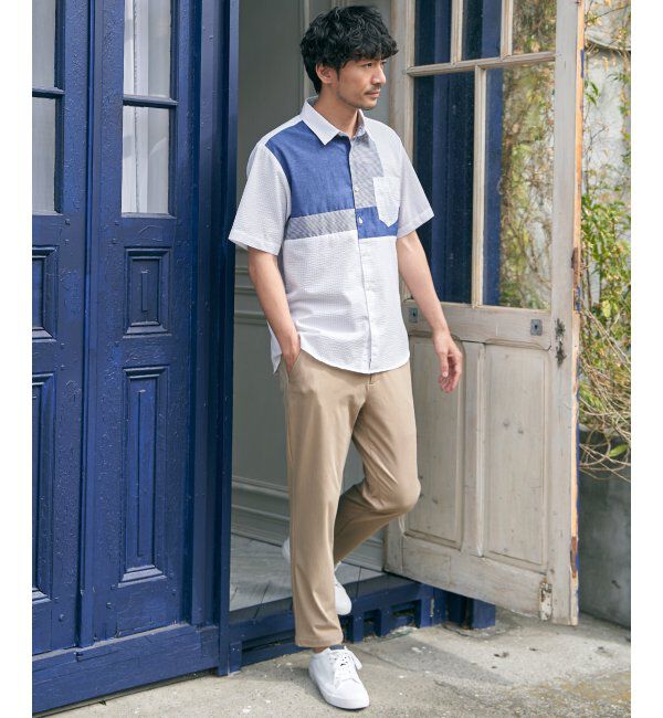 ikka「【雑誌MonoMax5月号掲載】GOKU楽パンツ EASY STRETCH 冷感アンクル「小泉孝太郎さん着用モデル」」|スラックス|