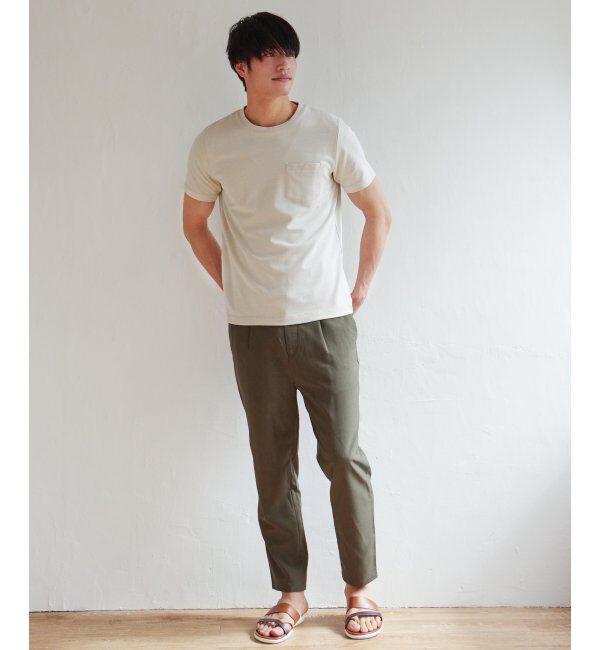 ikka「【雑誌MonoMax5月号掲載】GOKU楽パンツ EASY STRETCH 冷感アンクル「小泉孝太郎さん着用モデル」」|スラックス|