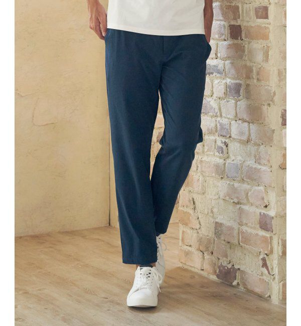 ikka「【雑誌MonoMax5月号掲載】GOKU楽パンツ EASY STRETCH 冷感アンクル「小泉孝太郎さん着用モデル」」|スラックス|