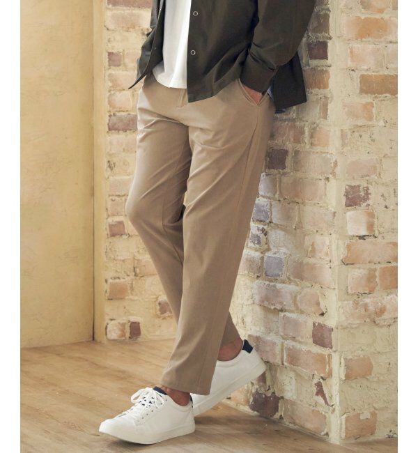 ikka「【雑誌MonoMax5月号掲載】GOKU楽パンツ EASY STRETCH 冷感アンクル「小泉孝太郎さん着用モデル」」|スラックス|