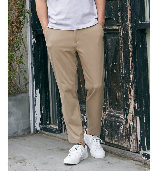 ikka「【雑誌MonoMax5月号掲載】GOKU楽パンツ EASY STRETCH 冷感アンクル「小泉孝太郎さん着用モデル」」|スラックス|