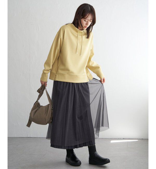 ikka「GOKU楽鹿の子ダンボールプルオーバー」|パーカー|