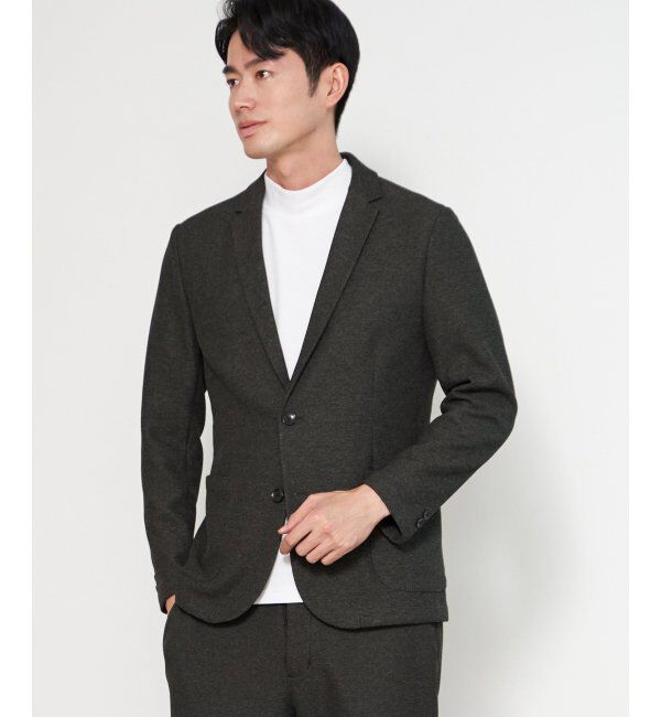 IKKA LOUNGE「【セットアップ対応】GOKU楽ワークウールライクジャケット」|テーラードジャケット|