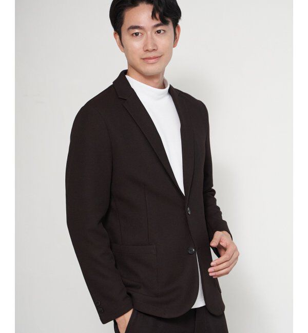 IKKA LOUNGE「【セットアップ対応】GOKU楽ワークウールライクジャケット」|テーラードジャケット|