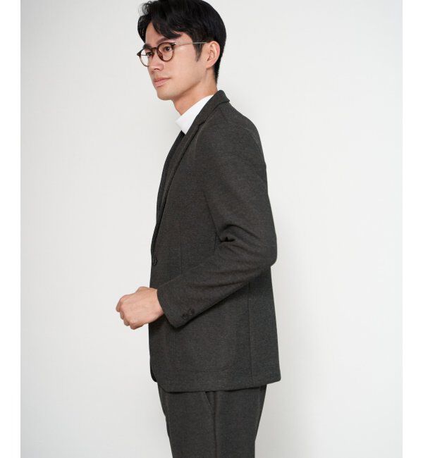 IKKA LOUNGE「【セットアップ対応】GOKU楽ワークウールライクジャケット」|テーラードジャケット|