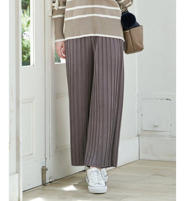 ikka「【親子コーデ】スエードライクプリーツワイドパンツ」|その他|