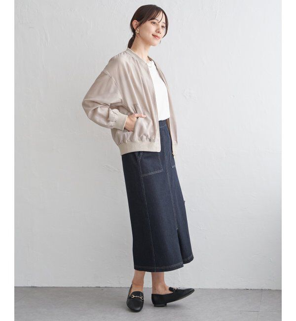 ikka「【雑誌InRed5月号掲載】シアーリブブルゾン」|ブルゾン・スタジャン|