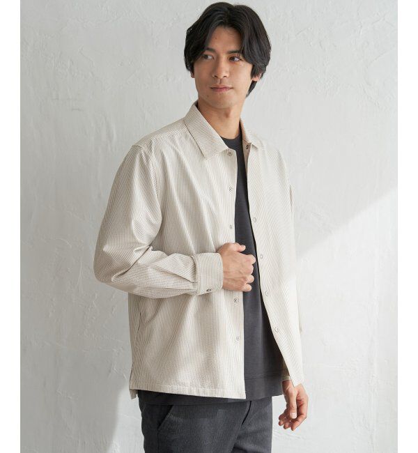 ikka「【雑誌MonoMax5月号掲載】イージケアサッカースナップシャウター「小泉孝太郎さん着用モデル」」|シャツ・ブラウス|