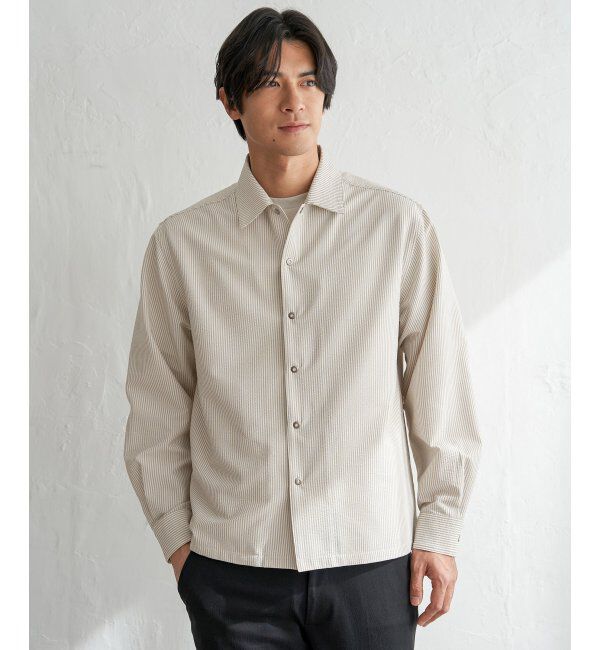 ikka「【雑誌MonoMax5月号掲載】イージケアサッカースナップシャウター「小泉孝太郎さん着用モデル」」|シャツ・ブラウス|